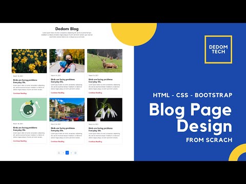 Blog Design using Bootstrap (HTML & CSS)
