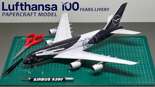A380 Lufthansa 100 years livery PAPERCRAFT - PAPER MODEL