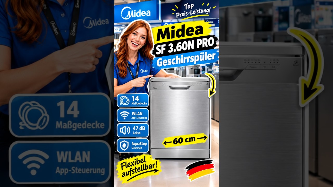 MIDEA SF 3.60N PRO Geschirrspüler 🇩🇪 