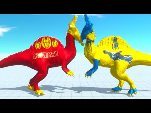 ARBS Avatar Spinosaurus Death Run vs Imposter Trex Deadpool Trex - Animal Revolt Battle Simulator
