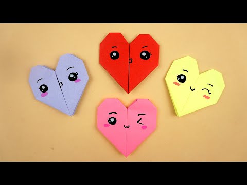 Herz falten - Herz basteln mit papier - Valentinstag geschenke selber machen / Muttertag basteln