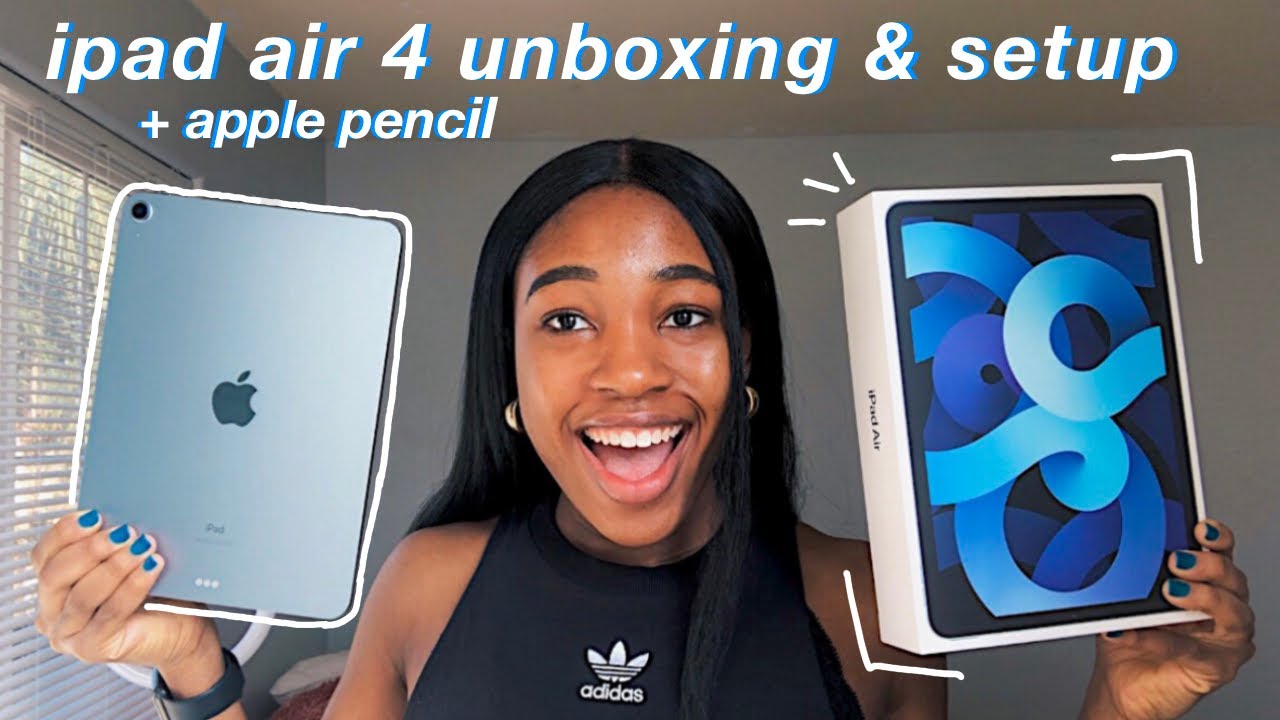 BRAND NEW iPad Air 4th Generation + Apple Pencil 2nd Generation 2020 Unboxing + Review| sky blue