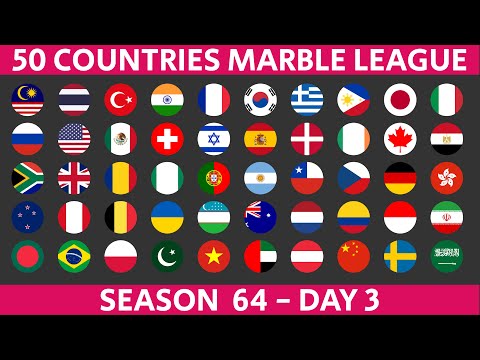 50 Countries Marble Race League Season 64 Day 3/10 Marble Race in Algodoo