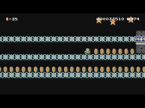 Luigi's Super Star Spike Run by NinLL72 - Super Mario Maker - No Commentary 1bq