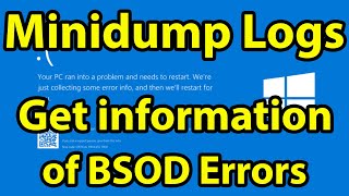 Enable Minidump Logs in Windows 10 || Get Complete information related to BSOD errors