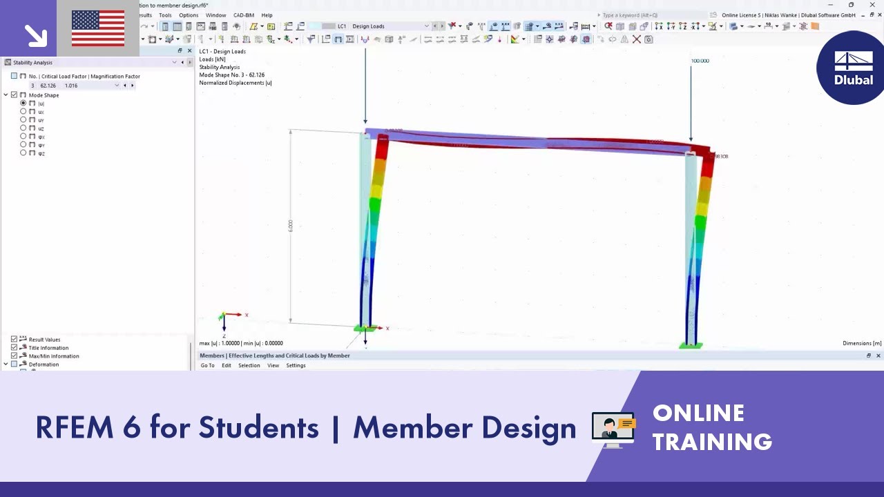 RFEM 6 for Students | Introduction to Member Design | April 15, 2026