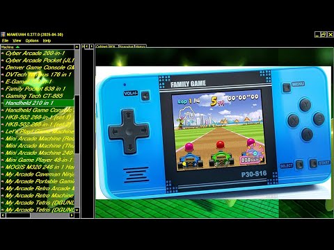 ATTRACT MODE MAME MESS HANDHELD 210IN1 Unknown NES ENHANCED INSPIRED CONSOLE VT369 BOOT START UP SCR