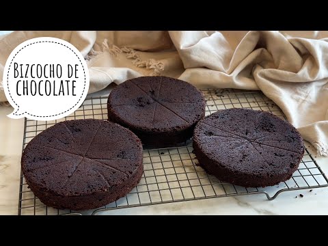 BIZCOCHO DE CHOCOLATE SÚPER ESPONJOSO- para cualquier base de torta