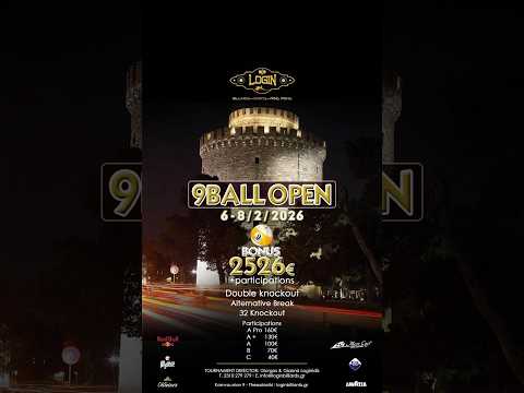 LOGIN BILLIARDS OPEN 2526€ BONUS DAY 3