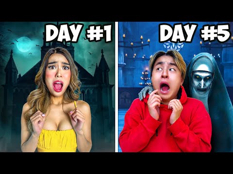 Last To Leave Haunted Church Wins 10,000$!! Zhong & Kat