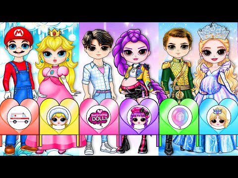 K-Pop Demon Hunters Rumi, Peach, Glinda get Frozen Princess Dress up  |SurprisingDolls Best PaperDIY