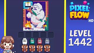 Pixel Flow Level 1442 Solution Walkthrough