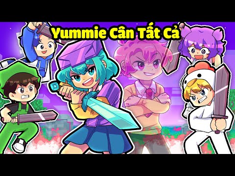 HIHA CONTROL YUMMIE PVP WEIGHT ALL OF THE SUPPLY VILLAGE IN MINECRAFT*HIHA AND YUMMIE 😘🥰