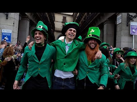 Video Thumbnail: Madrid feiert irische Kultur mit bunter St.-Patrick’s-Day-Parade