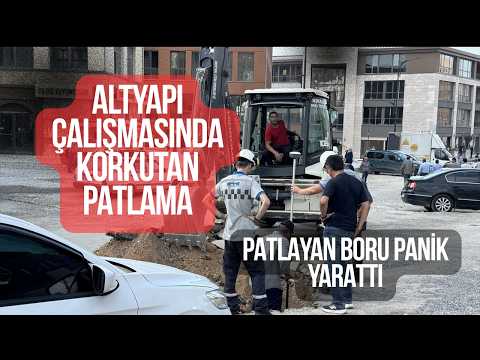 Malatya'da altyapı çalışması sırasında doğal gaz borusu patladı