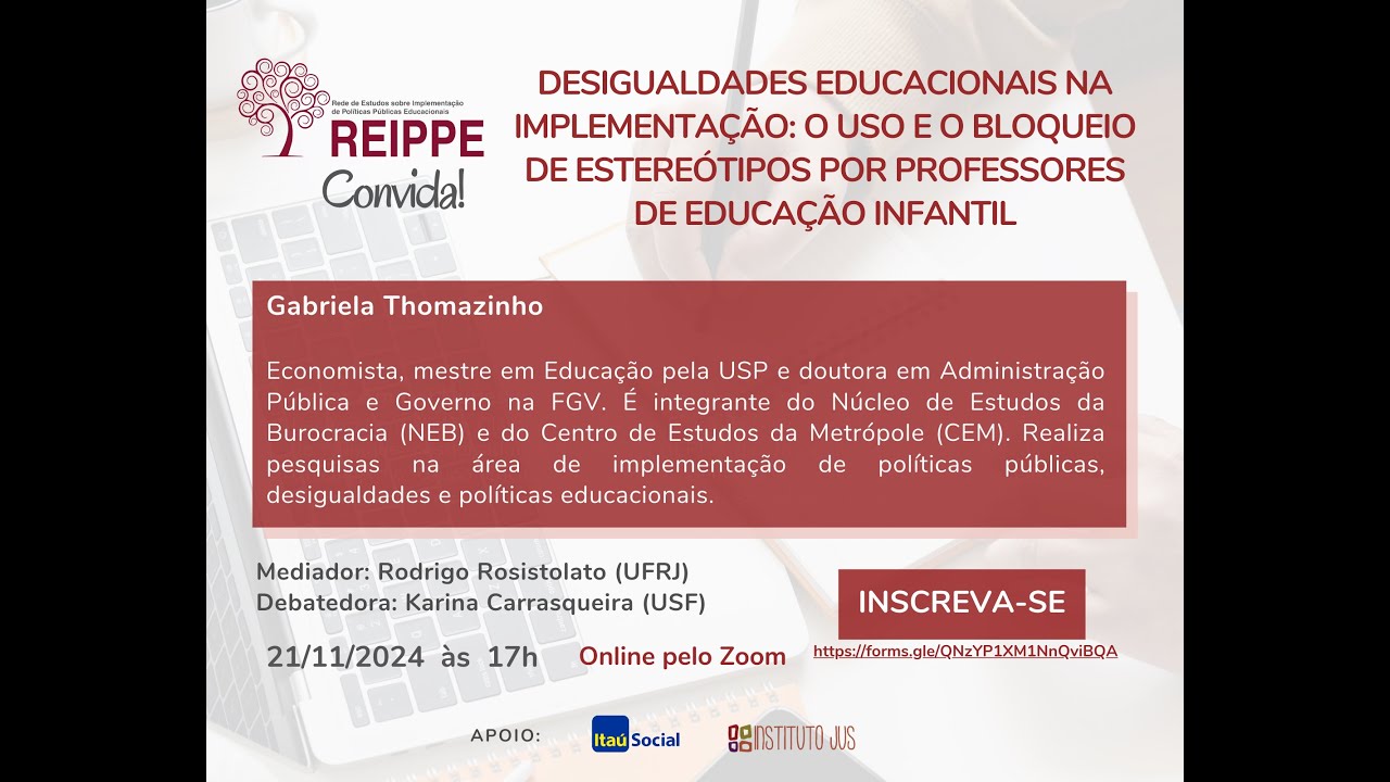 Reippe Convida! # 28 - Desigualdades educacionais na implementação