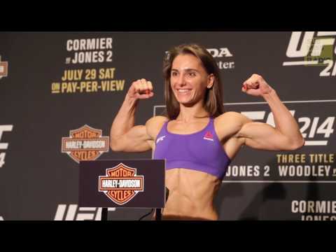 Alexandra Albu and Kailin Curran - Official Weigh-ins - (UFC 214: Cormier vs. Jones 2) - /r/WMMA