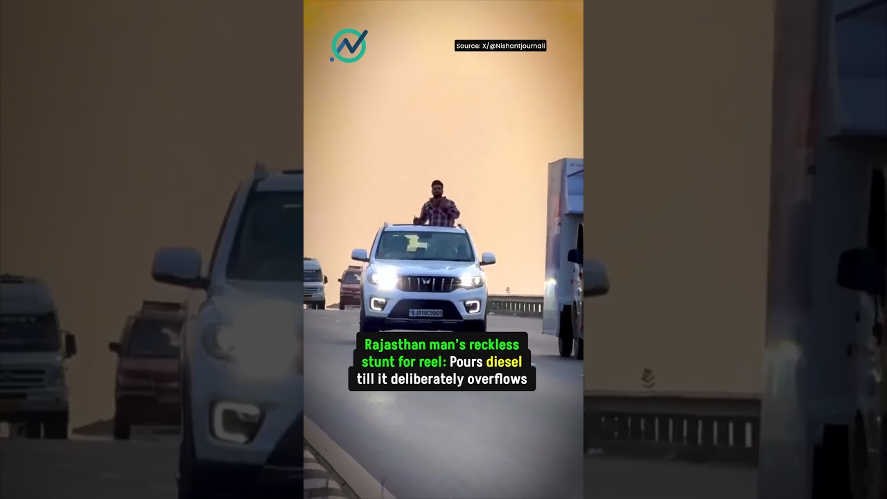 WATCH | Rajasthan man's reckless stunt for reel: Pours diesel till it deliberately overflows