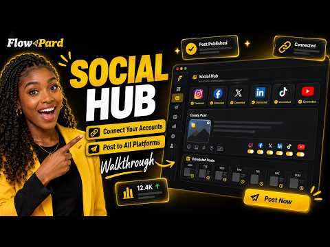 How to Connect and Post to Social Media from FlowPard (Social Hub Walkthrough)