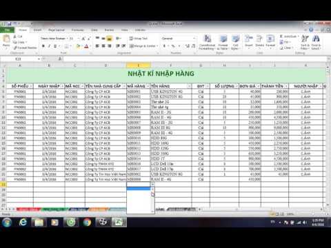 Phần mềm Quản lý Bán Hàng - Tồn Kho bằng Excel 2010