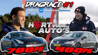 Nissan GTR (700HP) vs VW Golf R (400PK) DRAGRACE MADNESS EP1