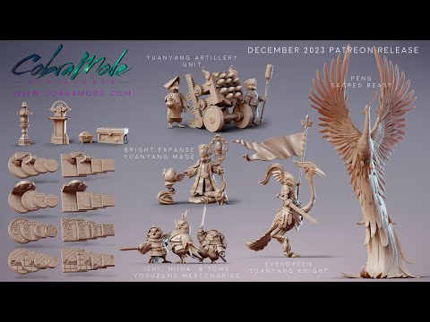 Cobramode 3D Printable Miniatures - December 2023 Patreon Release