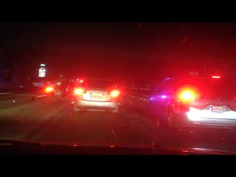 California Highway Patrol Traffic Break Maneuver