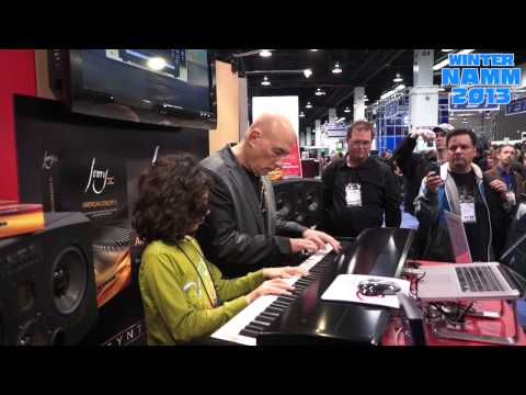 10 Year Old Jams with David Bowie Keyboardist Mike Garson at Synthogy Ivory II Booth