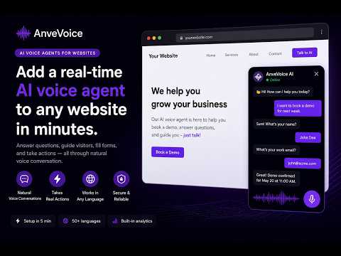 How to Add an AI Voice Assistant to Your Website in 5 Minutes — AnveVoice Tutorial