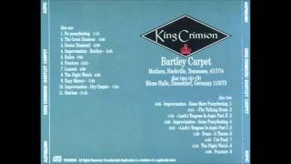 King Crimson "Improvisation - Dry Carpet" (1974.4.17) Nashville, Tennessee, USA