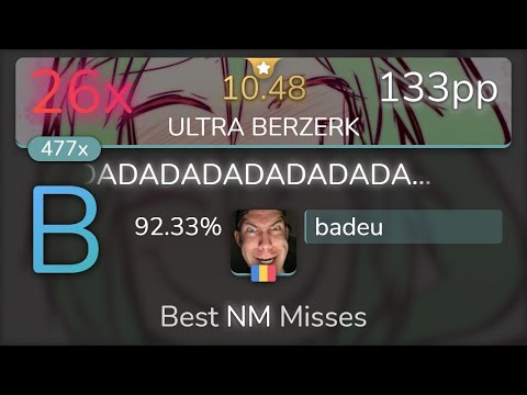 [10.48⭐] badeu | Hige Driver join. SELEN - DADADADADADADADADADA [ULTRA BERZERK] 92.33% {26❌} - osu!