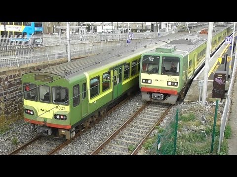 Irish Rail 8520 and 8300 Class Dart Trains - Blackrock Station, Dublin