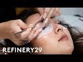 I Got 200 Eyelash Extensions For The First Time Macro Beauty Refinery29