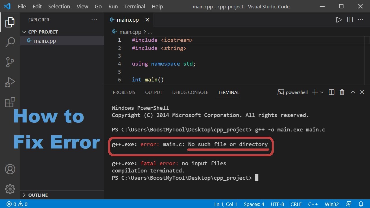 How to fix No such file or directory? How to fix No such file or