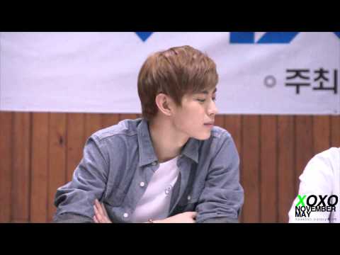 130808 광주 25시 음악사 VIXX 팬사인회 (질문지에 답하는) 홍빈 cut.