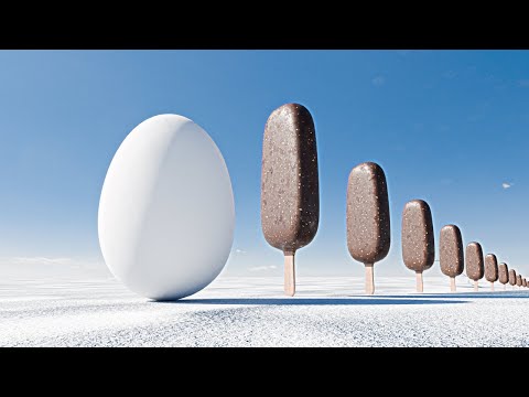 Giant Magnum Ice Cream Domino Effect