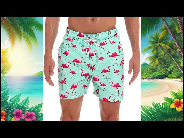 Vídeo relacionado con Arcweg Bañador Hombre Pantalones Cortos Hombres con Malla Forro Elástico Correas Ajustable Bolsillos con Cremallera Secado Rápido Playa Verano Verde M(EU)
