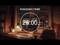 25/5 Pomodoro Timer • Cozy Room with Lofi Mix and Rain Sounds for Relax, Study, Work • Focus Station