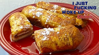I Just Effing Woke Up Kitchen: How to make PB&J French Toast Rolls!