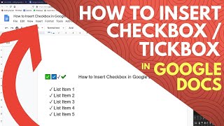 How to Insert a Checkbox in Google Docs