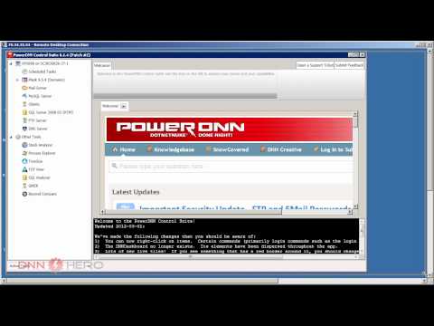 DotNetNuke Tutorial - Great hosting tool - PowerDNN Control Suite - part 1/3 - Video #310