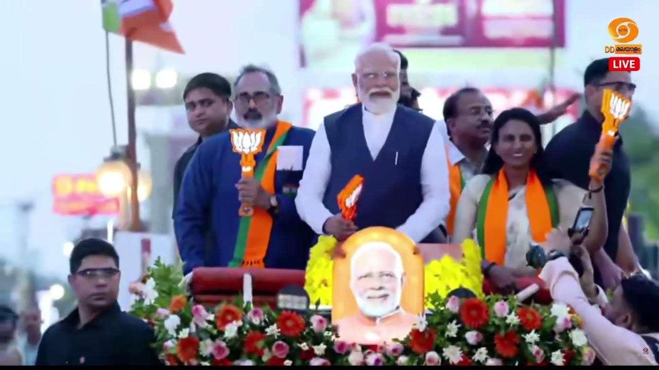 പ്രധാനമന്ത്രി നരേന്ദ്രമോദി തിരുവനന്തപുരത്ത്.. കിള്