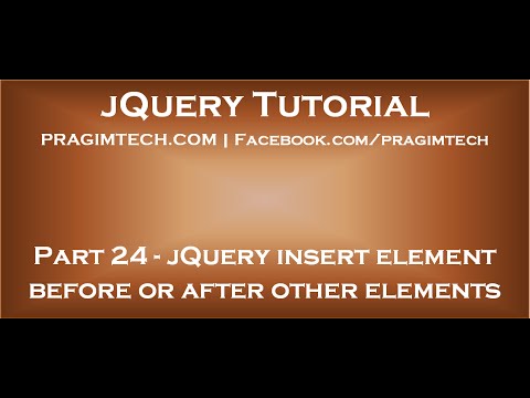 jQuery insert element before and after