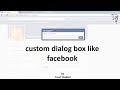 HTML5 | Create custom dialog box like facebook