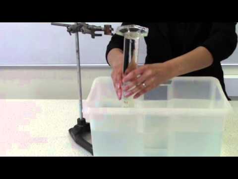 How to set up equipment for gas collection by water displacement