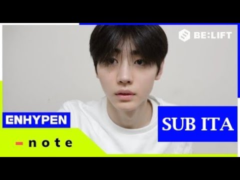 [-note] 200705 SUNGHOON - ENHYPEN (엔하이픈) - (SUB ITA)