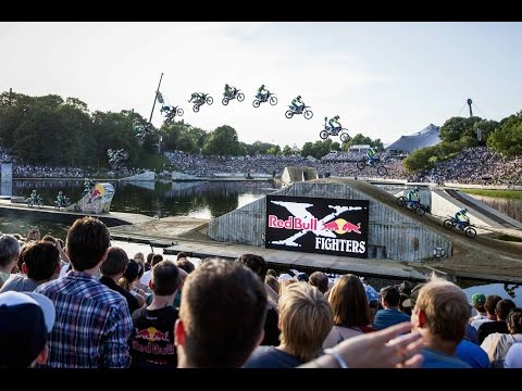 Freestyle motocross action on floating course - Red Bull X-Fighters Munich 2014