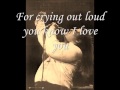04   Meat Loaf   For Crying out Loud, with Lyrics   YouTube