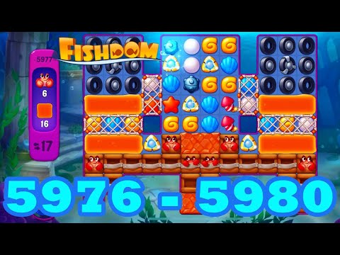 Fishdom Level 5976 - 5980 HD Walkthrough | 3 match puzzle | gameplay | android | 5977 | 5978 | 5979