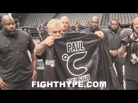 JAKE PAUL GETS "KOBE BRYANT" LEATHER FIT BEFORE NATE DIAZ CLASH; LEAVES THE ARENA LIKE A BOSS